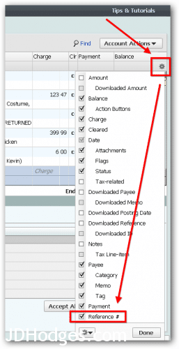check numbers missing in quicken for mac